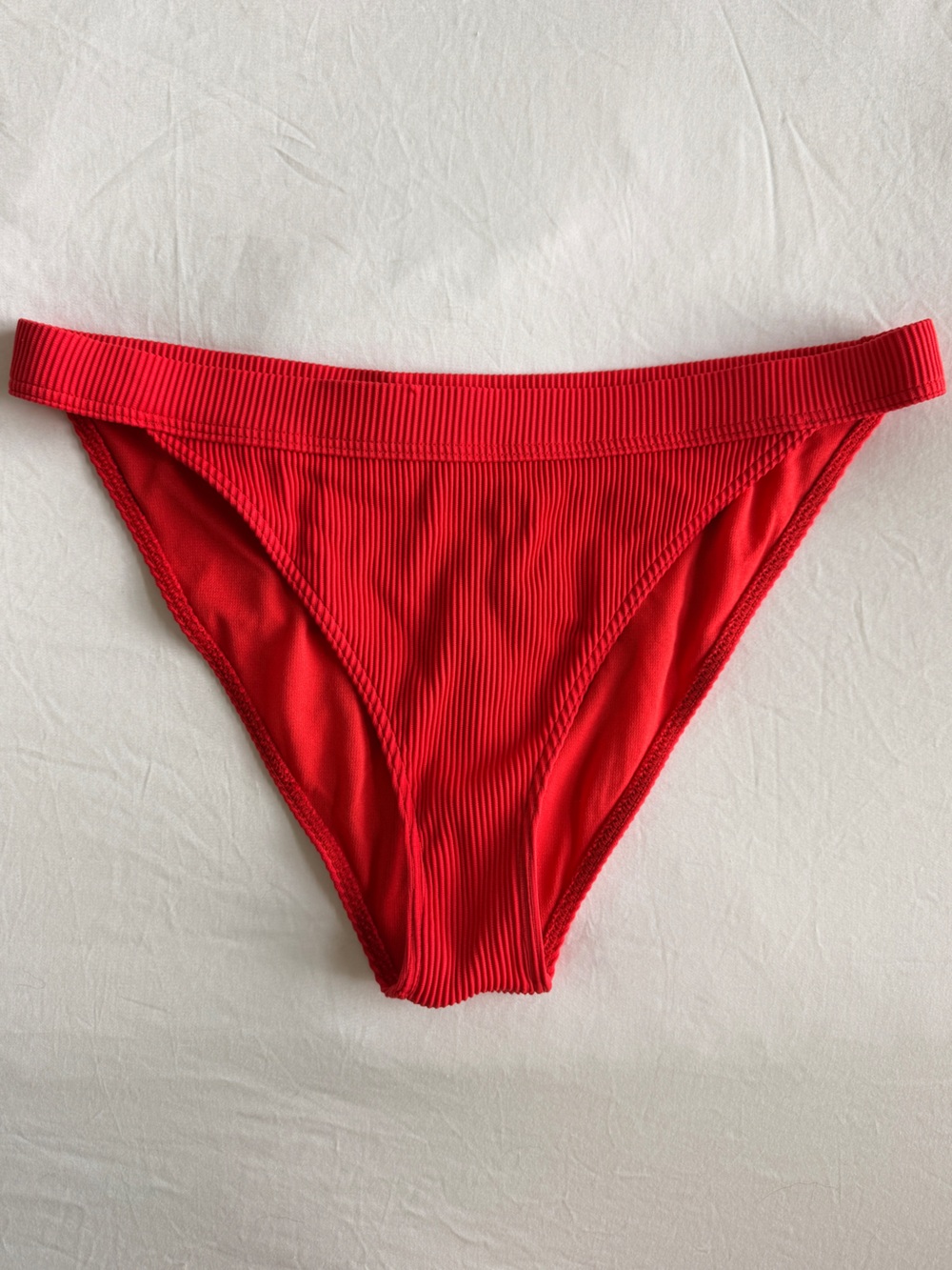 Roxy Red Ribbed Women's Bikini Bottom